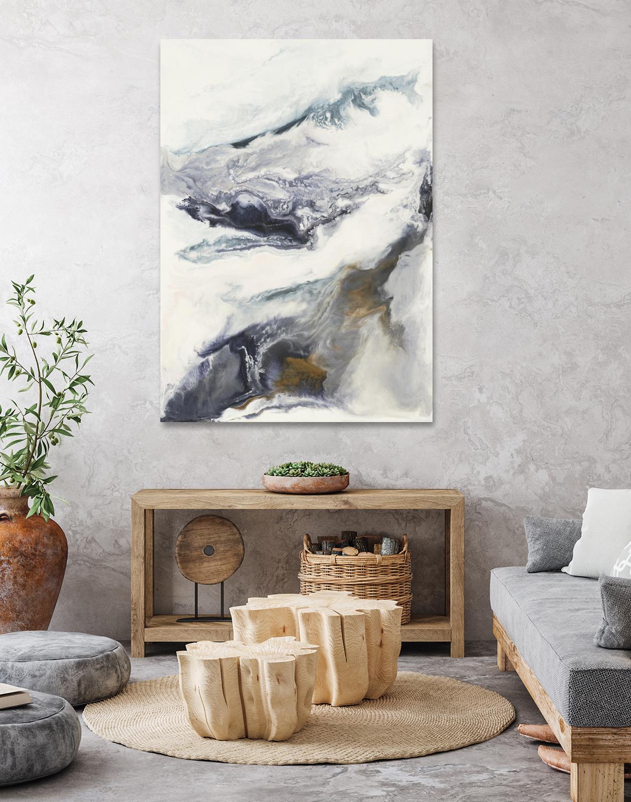 Expedite by Corrie LaVelle on GIANT ART - purples fluid abstracts