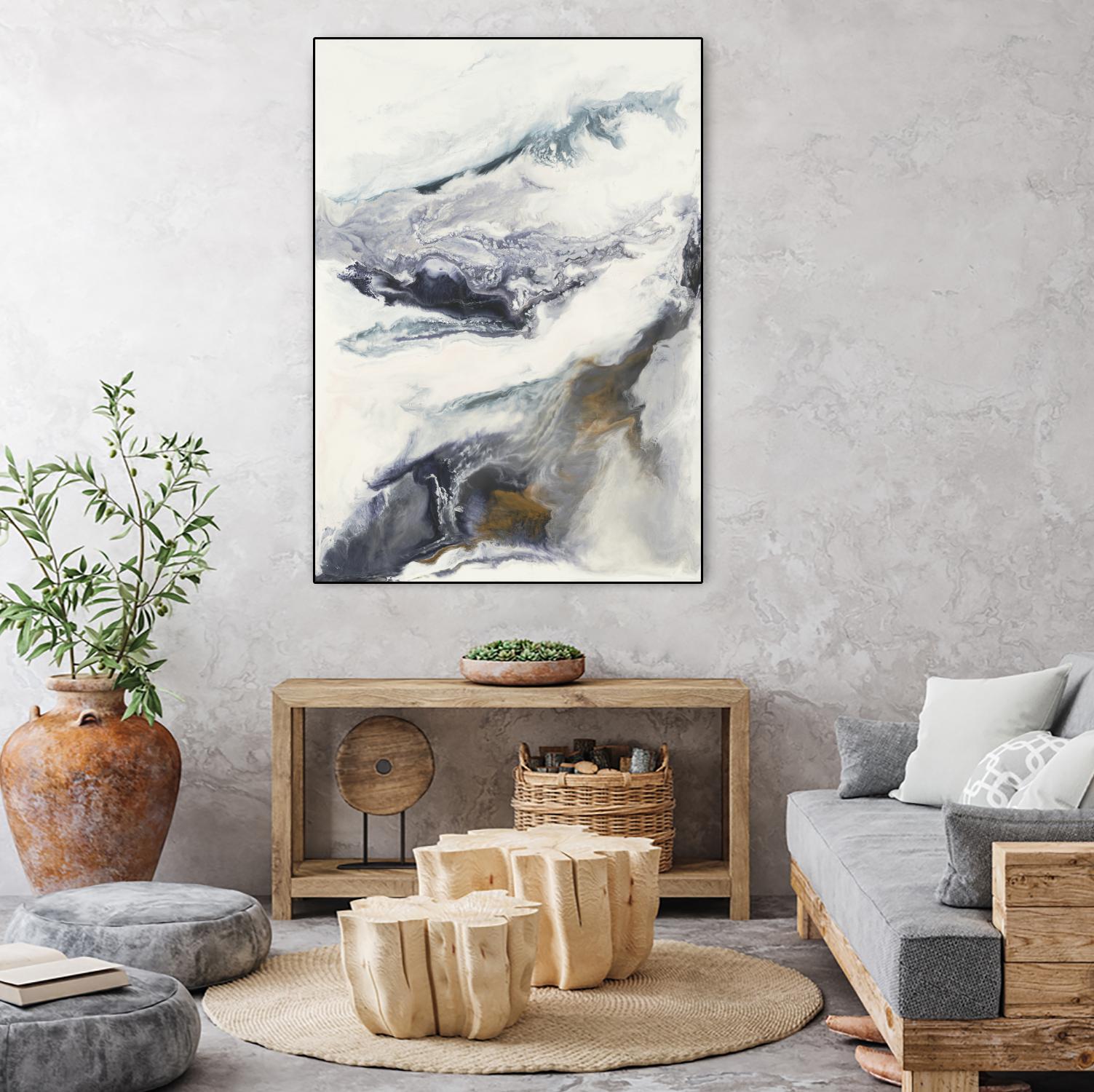 Expedite by Corrie LaVelle on GIANT ART - purples fluid abstracts