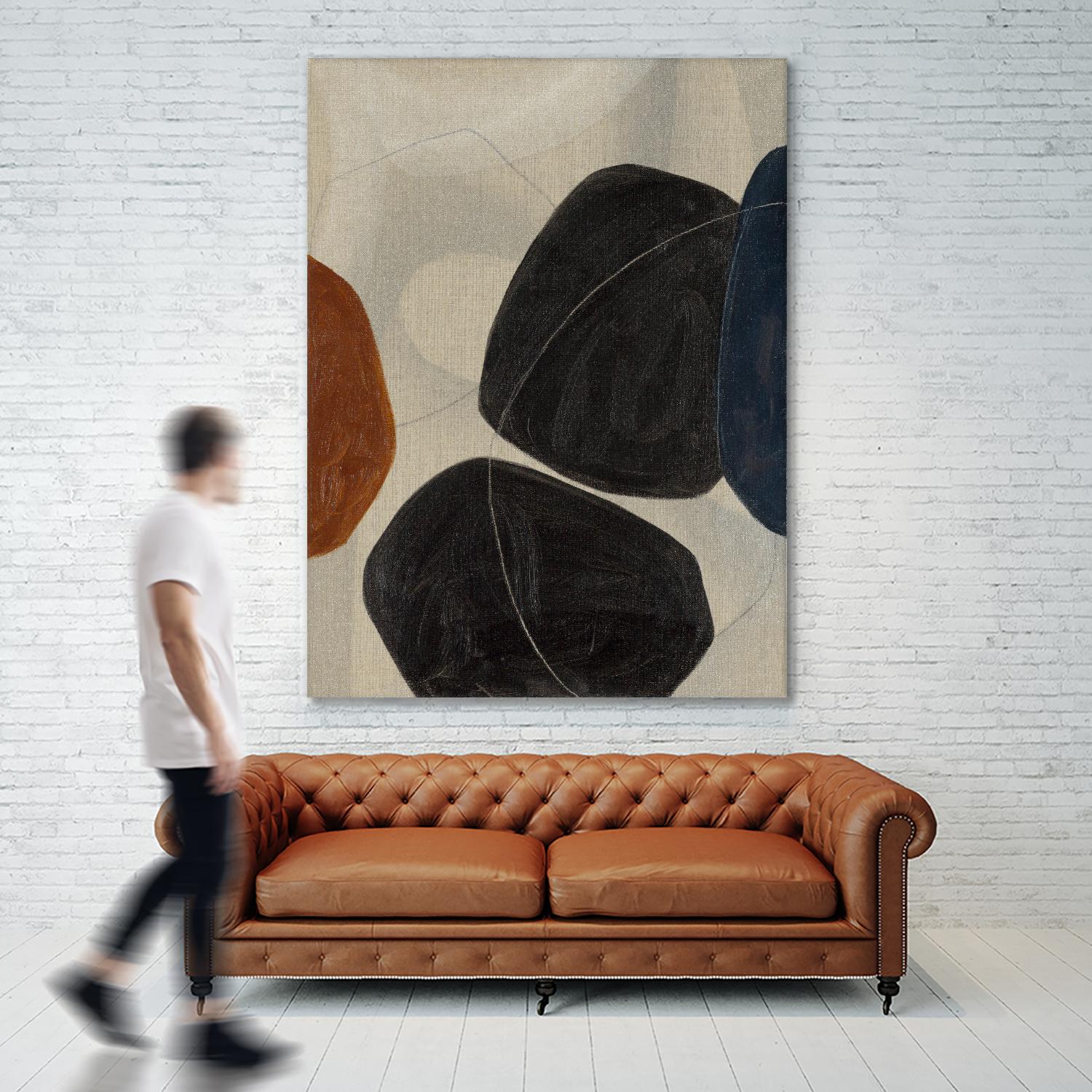 Gravity I by Kippi Leonard on GIANT ART - blacks organic shapes