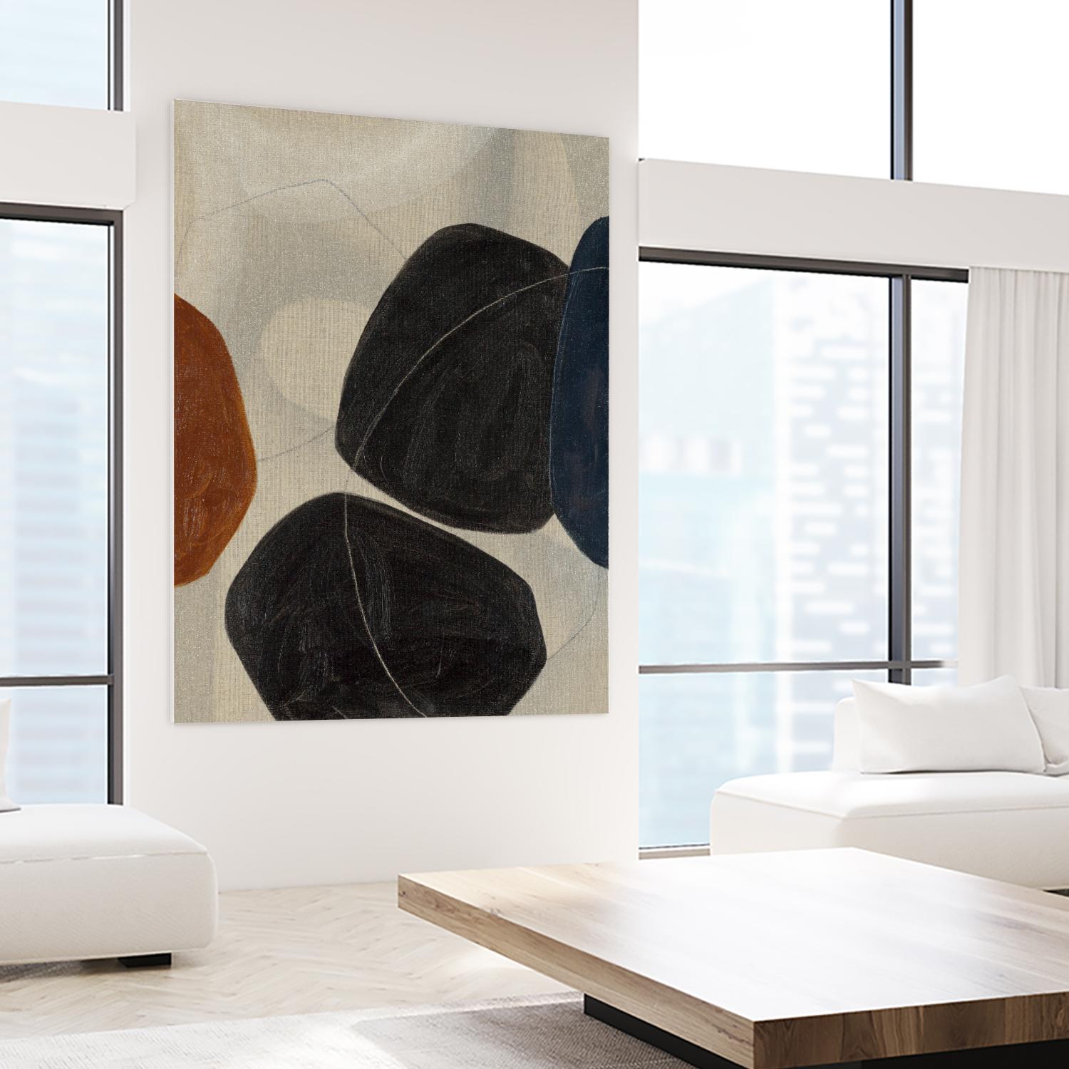 Gravity I by Kippi Leonard on GIANT ART - blacks organic shapes