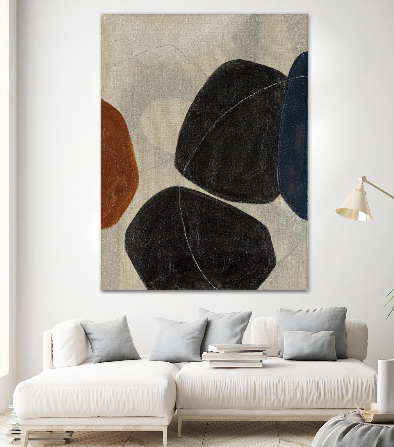 Gravity I by Kippi Leonard on GIANT ART - blacks organic shapes