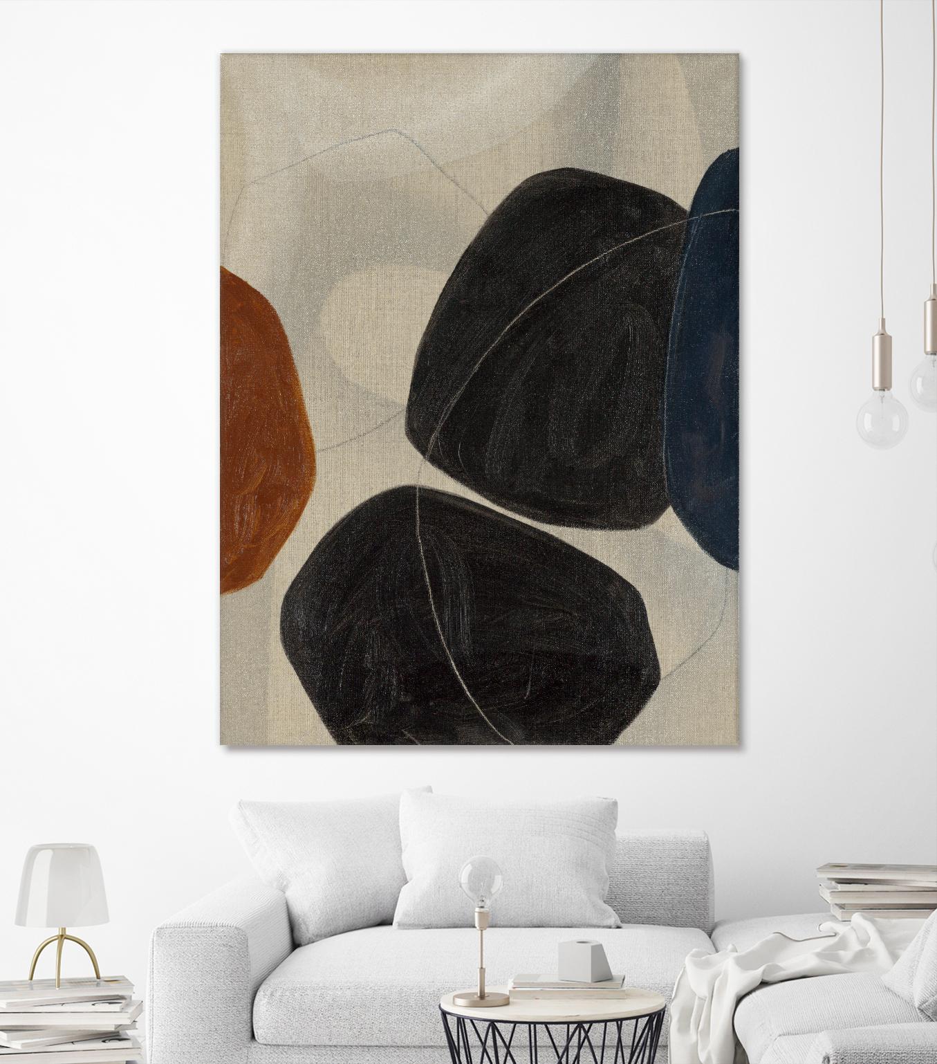 Gravity I by Kippi Leonard on GIANT ART - blacks organic shapes