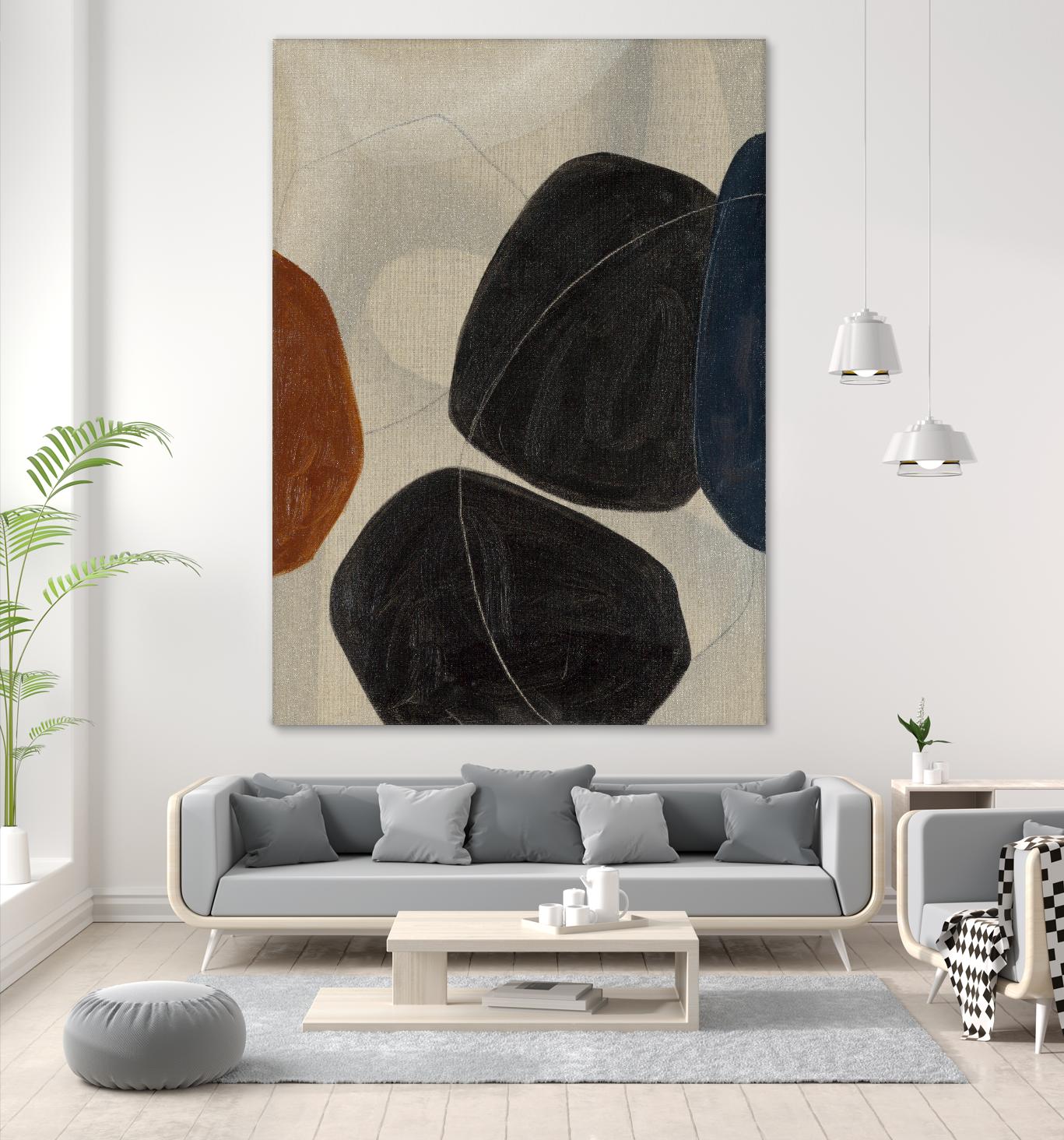 Gravity I by Kippi Leonard on GIANT ART - blacks organic shapes