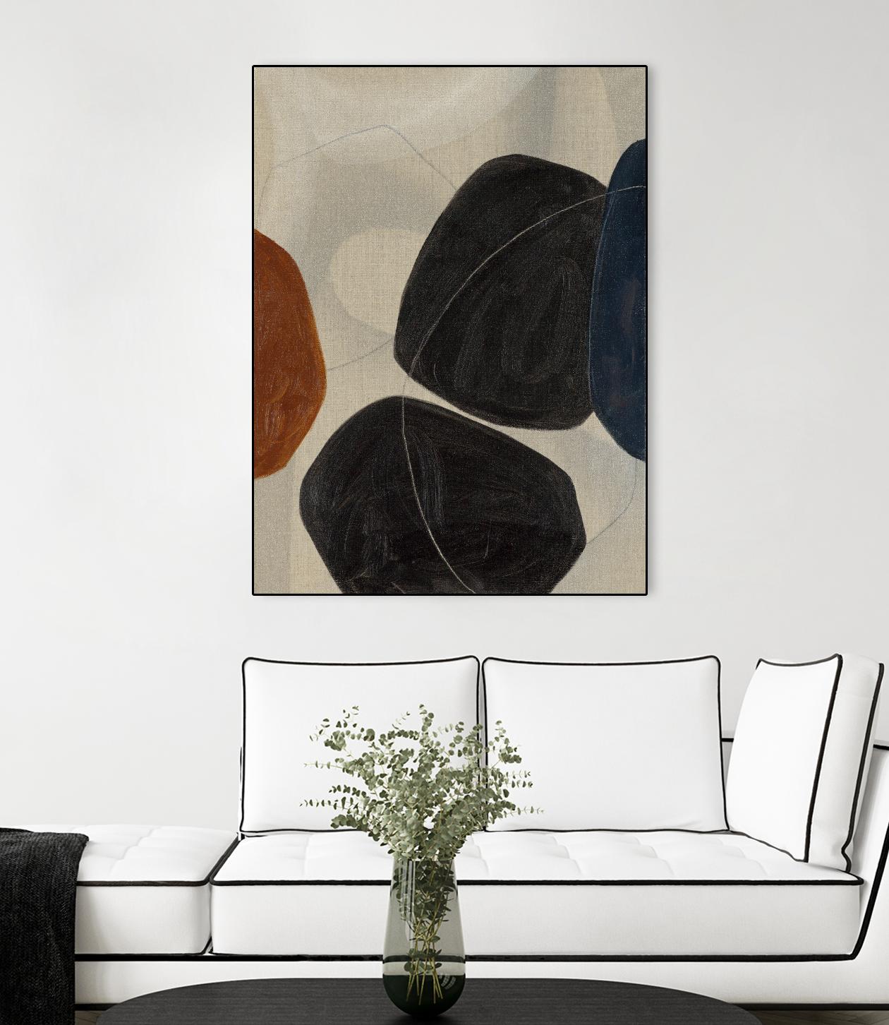 Gravity I by Kippi Leonard on GIANT ART - blacks organic shapes