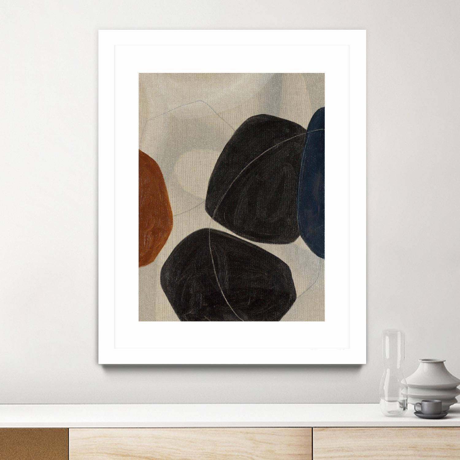 Gravity I by Kippi Leonard on GIANT ART - blacks organic shapes