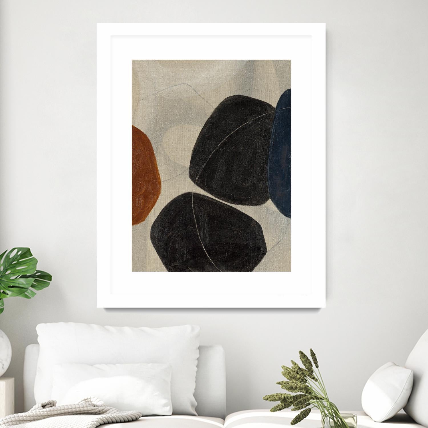 Gravity I by Kippi Leonard on GIANT ART - blacks organic shapes