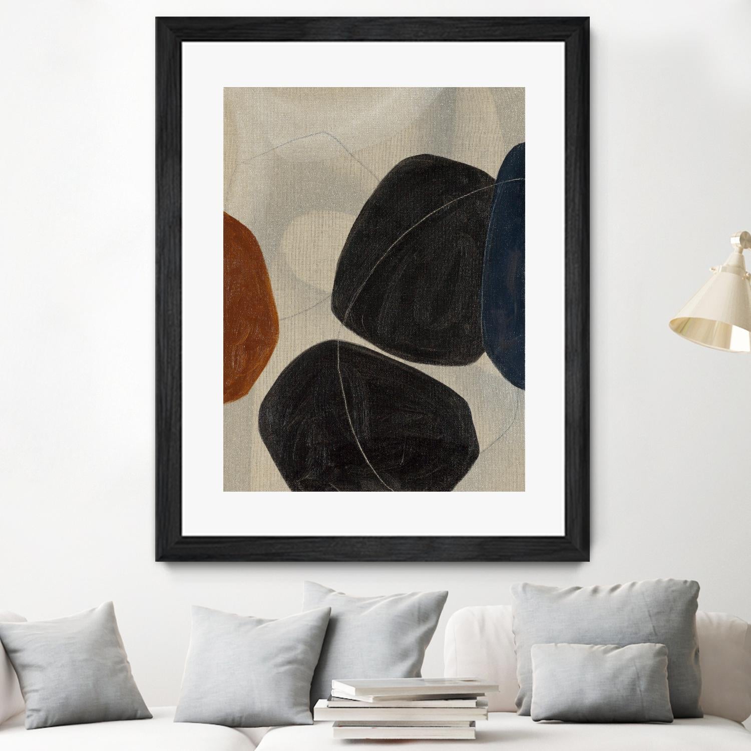 Gravity I by Kippi Leonard on GIANT ART - blacks organic shapes