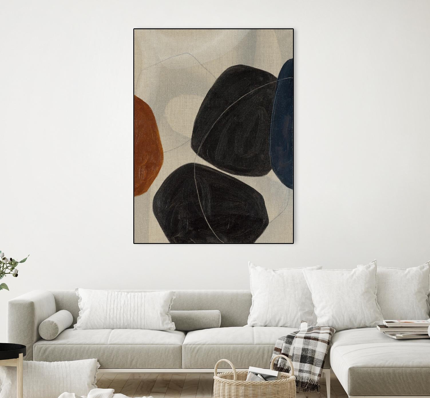 Gravity I by Kippi Leonard on GIANT ART - blacks organic shapes