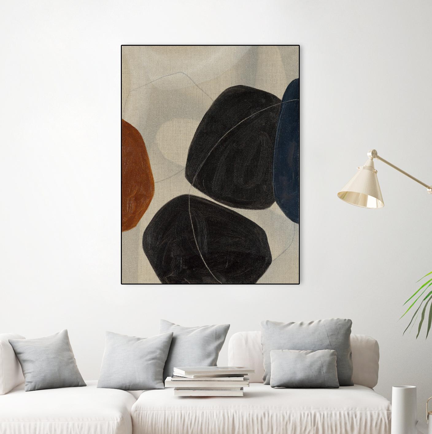 Gravity I by Kippi Leonard on GIANT ART - blacks organic shapes