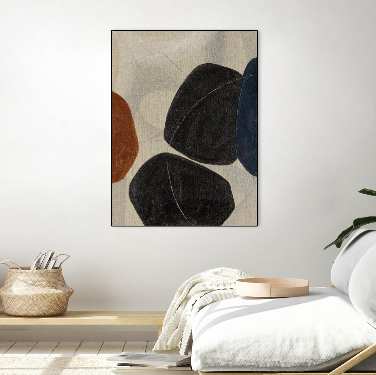 Gravity I by Kippi Leonard on GIANT ART - blacks organic shapes