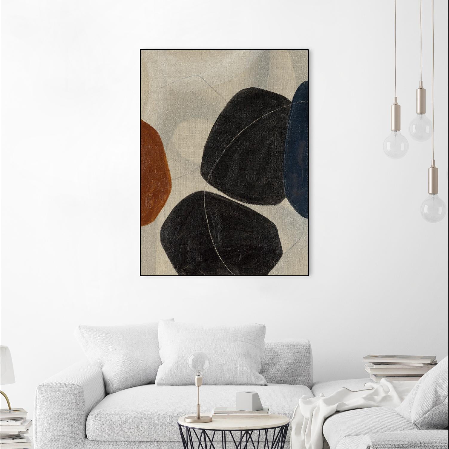 Gravity I by Kippi Leonard on GIANT ART - blacks organic shapes