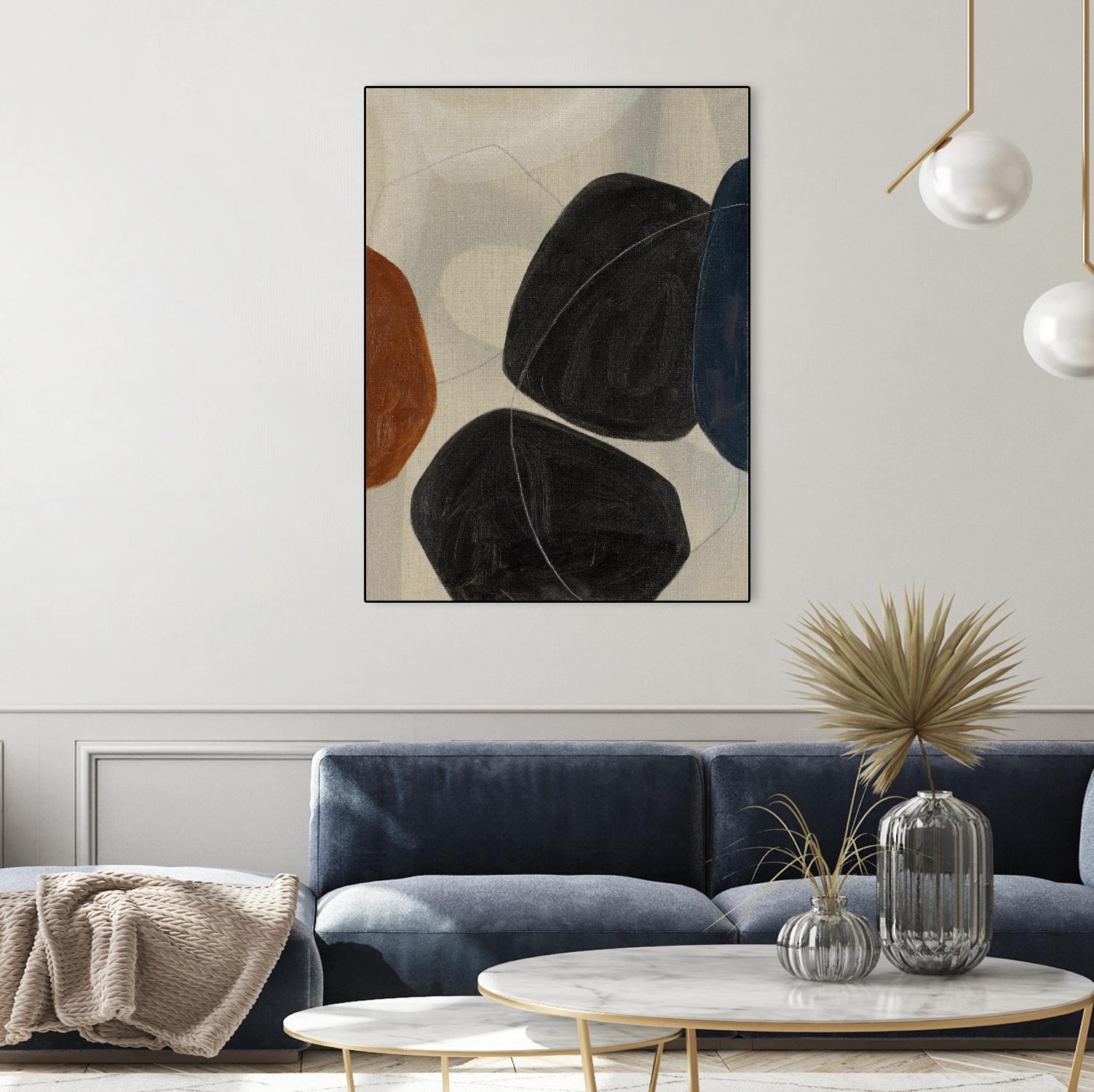 Gravity I by Kippi Leonard on GIANT ART - blacks organic shapes