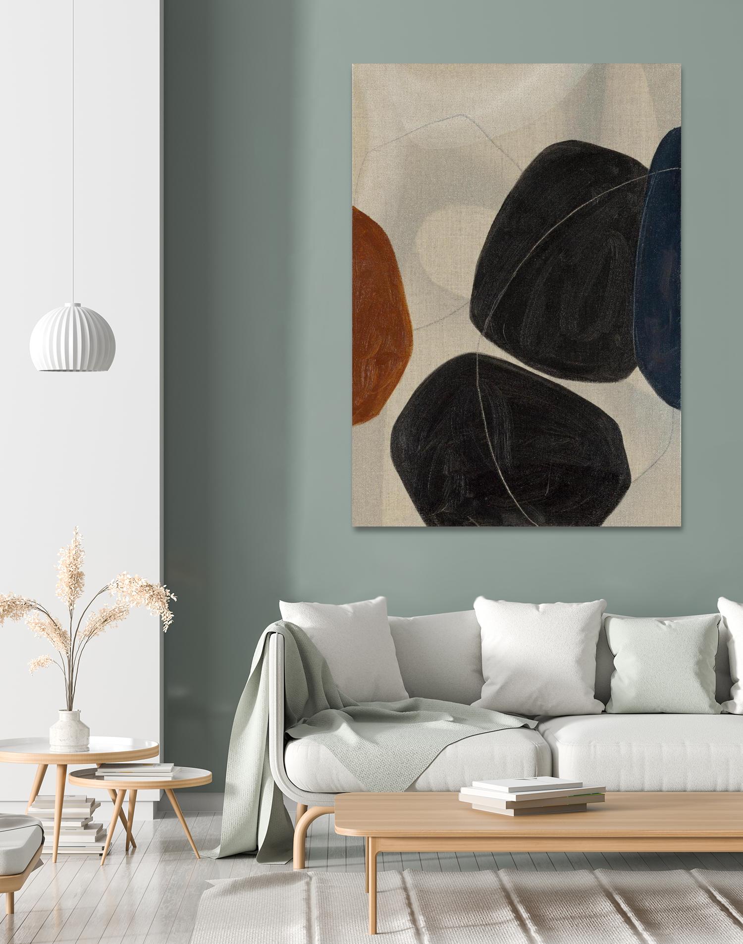Gravity I by Kippi Leonard on GIANT ART - blacks organic shapes