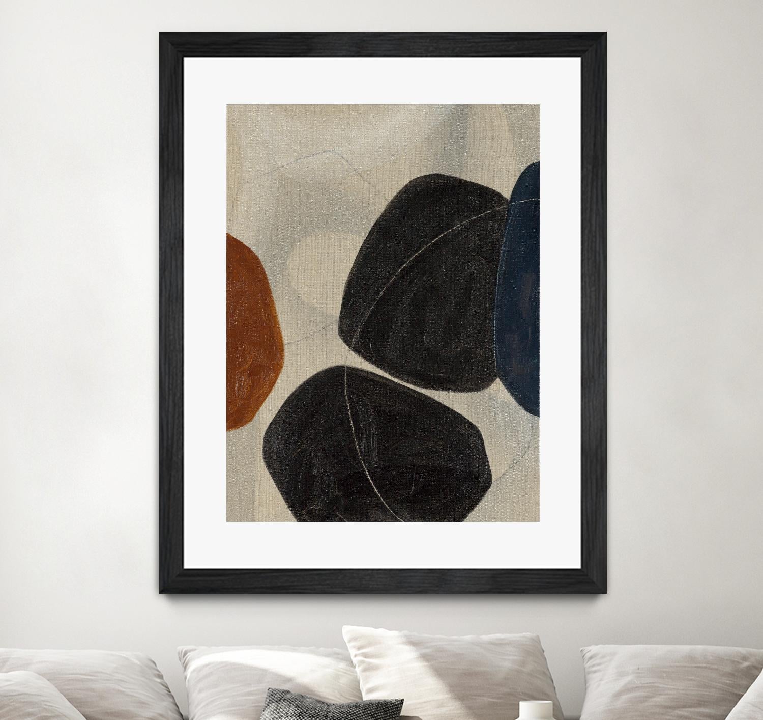 Gravity I by Kippi Leonard on GIANT ART - blacks organic shapes