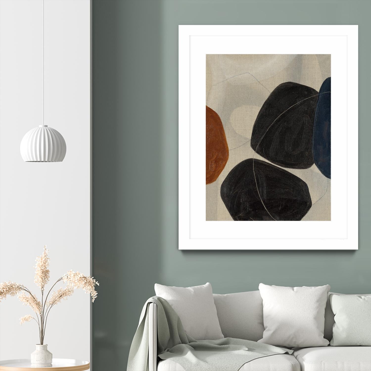 Gravity I by Kippi Leonard on GIANT ART - blacks organic shapes