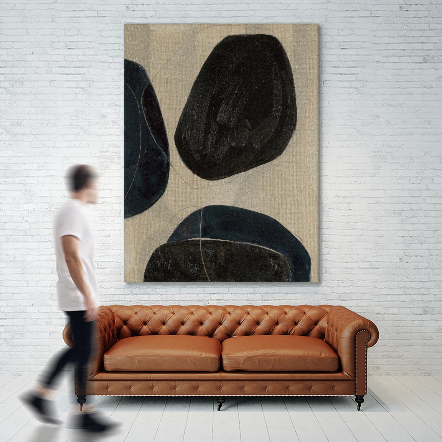 Gravity II by Kippi Leonard on GIANT ART - blacks organic shapes