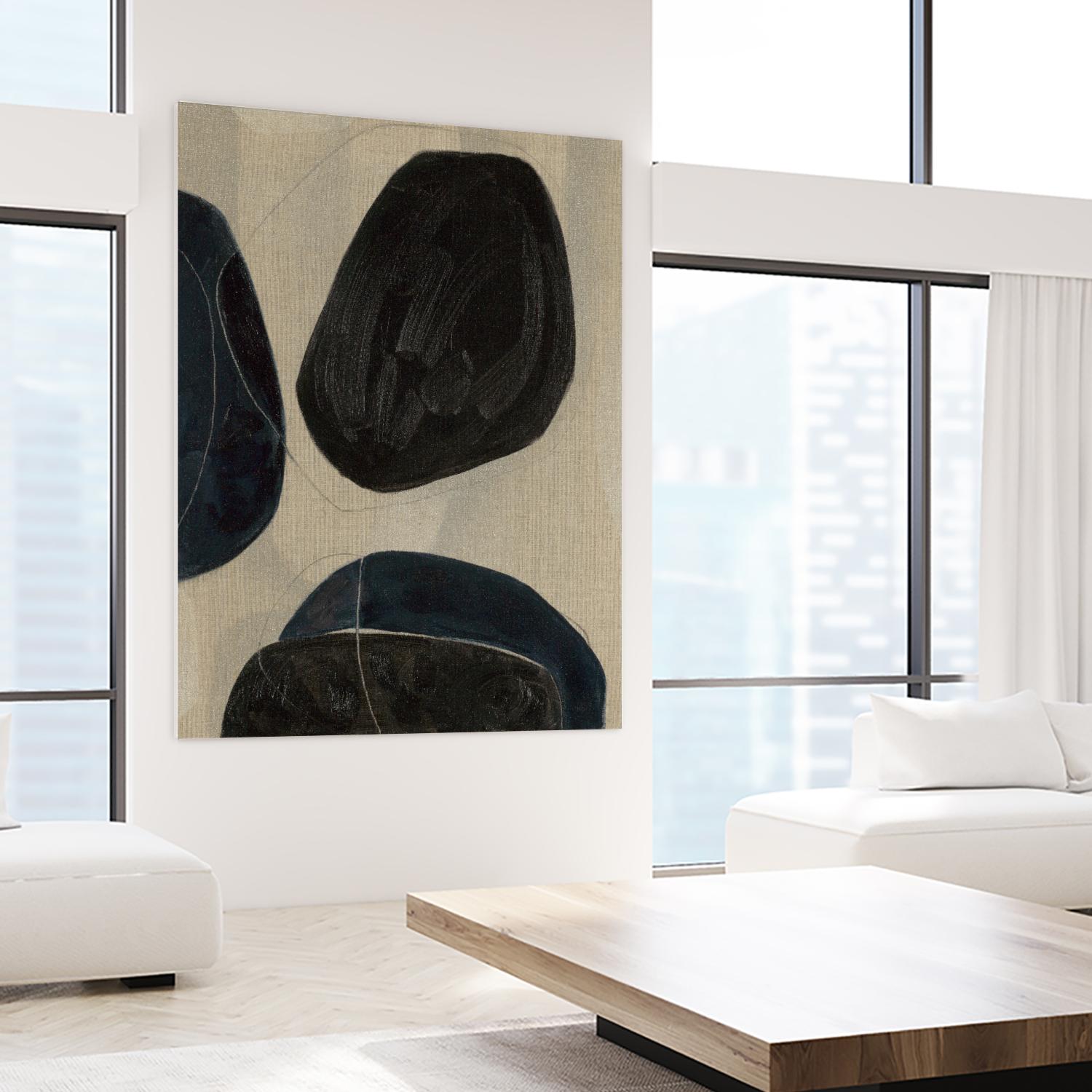 Gravity II by Kippi Leonard on GIANT ART - blacks organic shapes