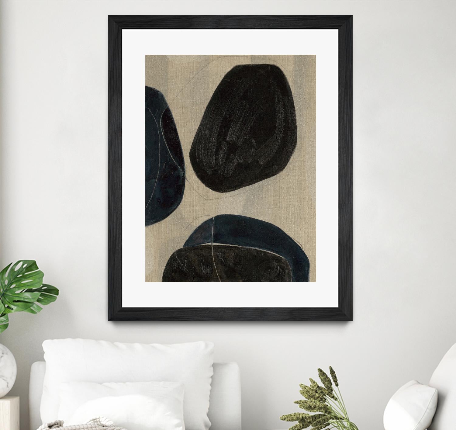 Gravity II by Kippi Leonard on GIANT ART - blacks organic shapes