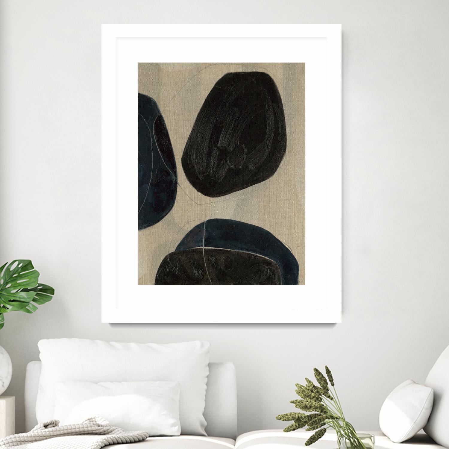 Gravity II by Kippi Leonard on GIANT ART - blacks organic shapes