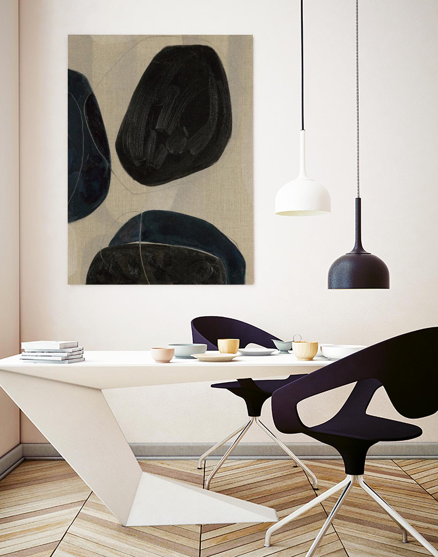 Gravity II by Kippi Leonard on GIANT ART - blacks organic shapes