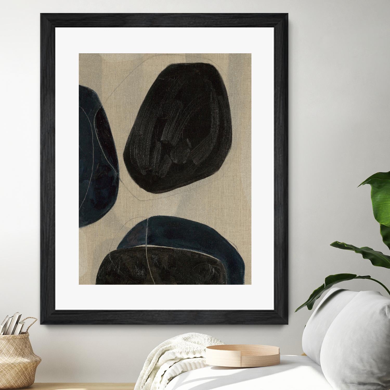 Gravity II by Kippi Leonard on GIANT ART - blacks organic shapes