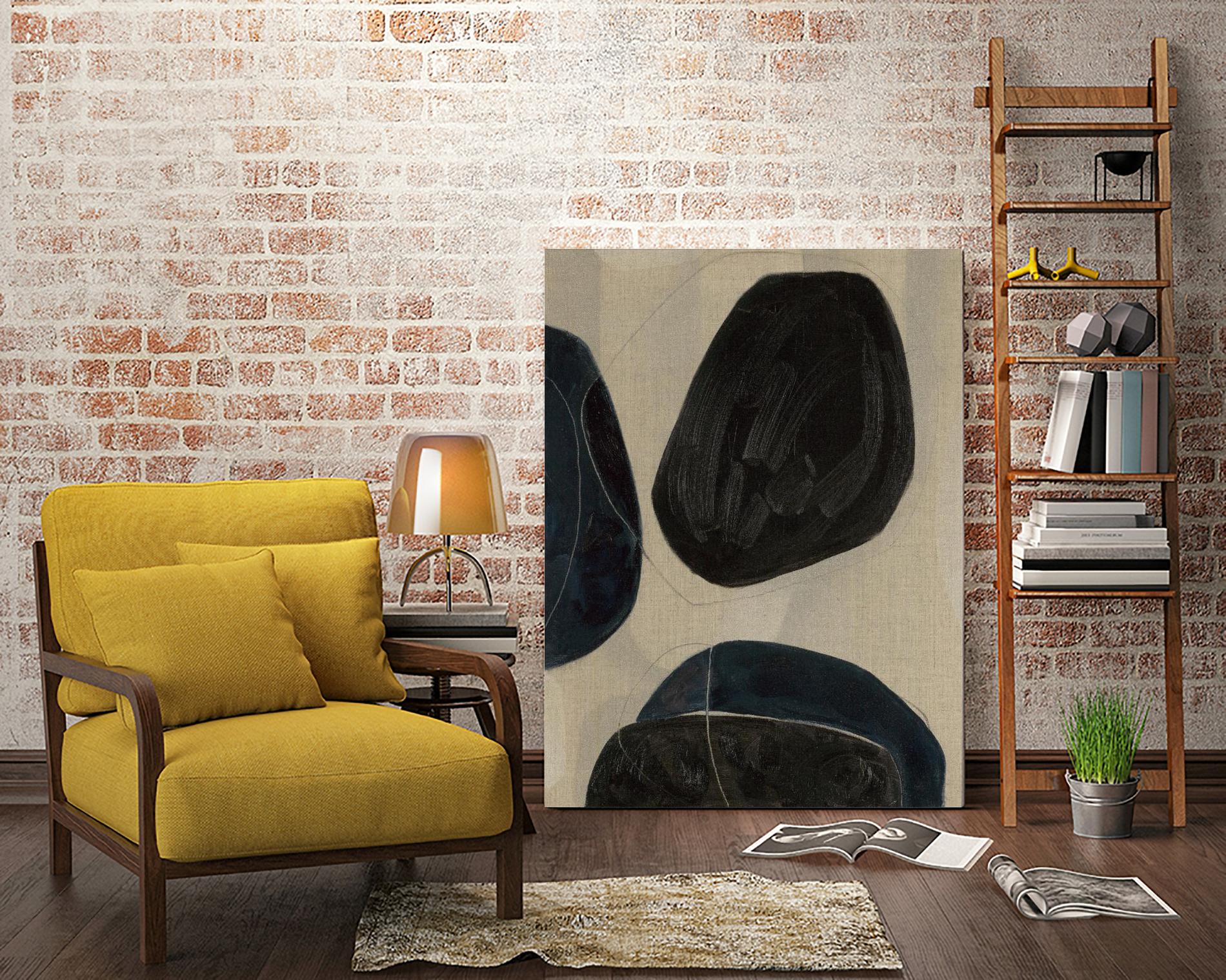 Gravity II by Kippi Leonard on GIANT ART - blacks organic shapes