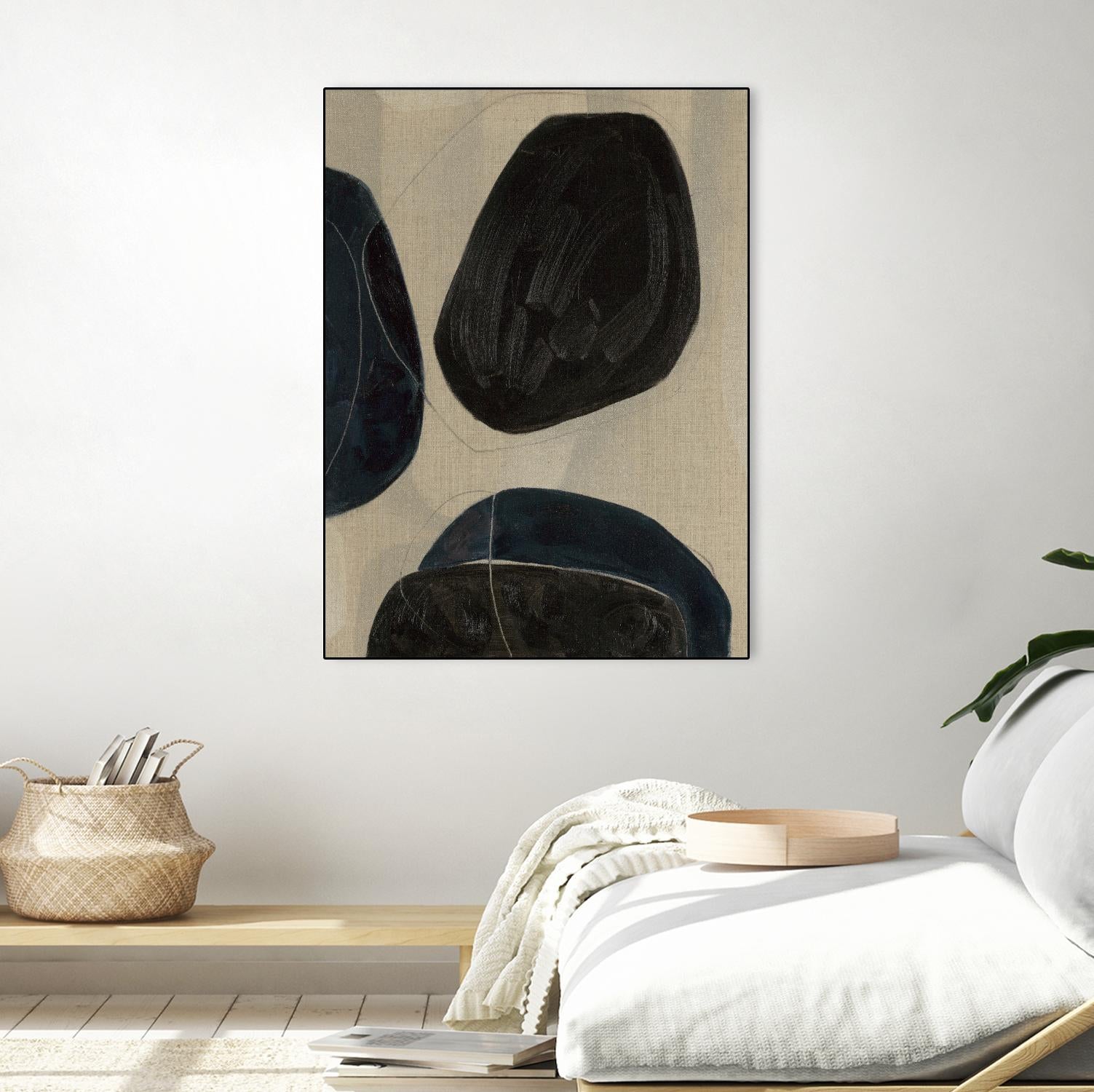 Gravity II by Kippi Leonard on GIANT ART - blacks organic shapes