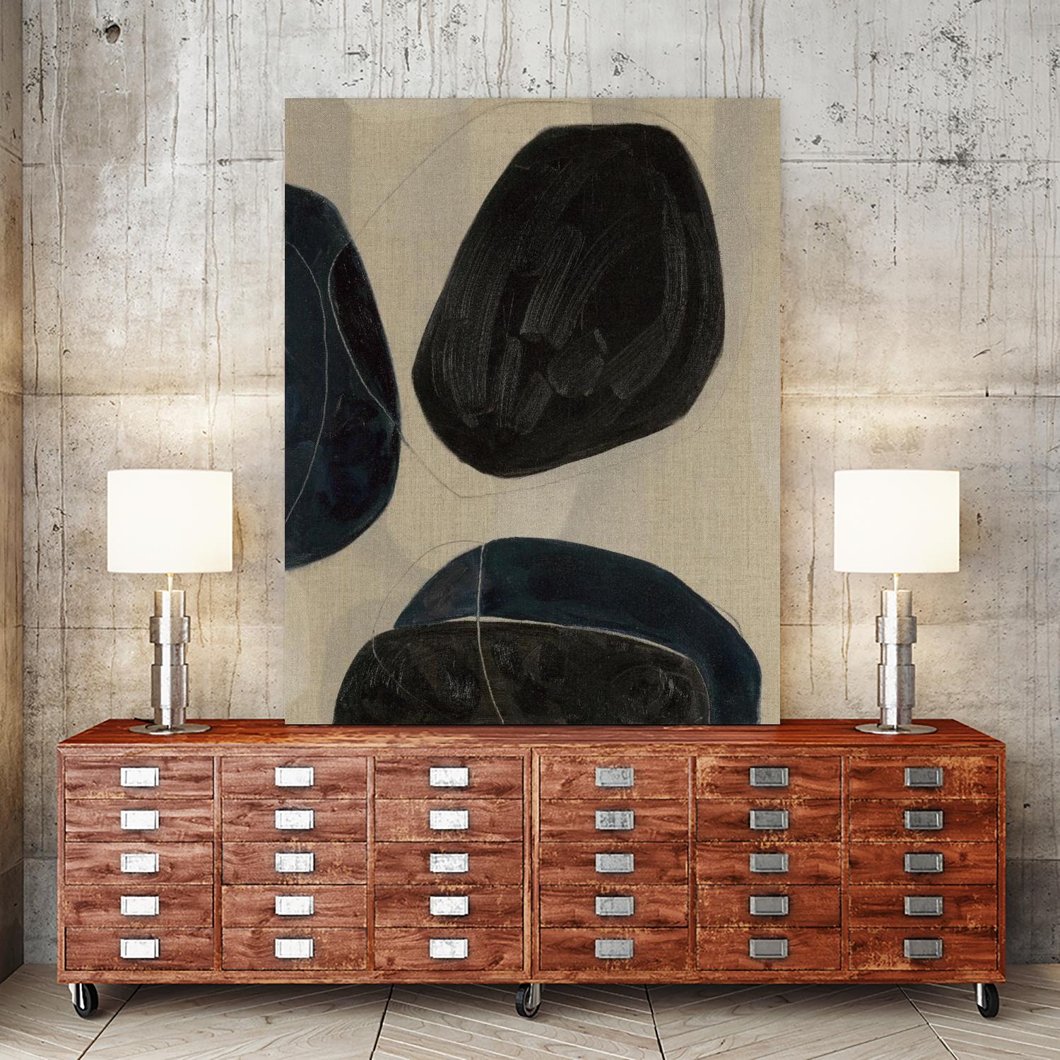 Gravity II by Kippi Leonard on GIANT ART - blacks organic shapes