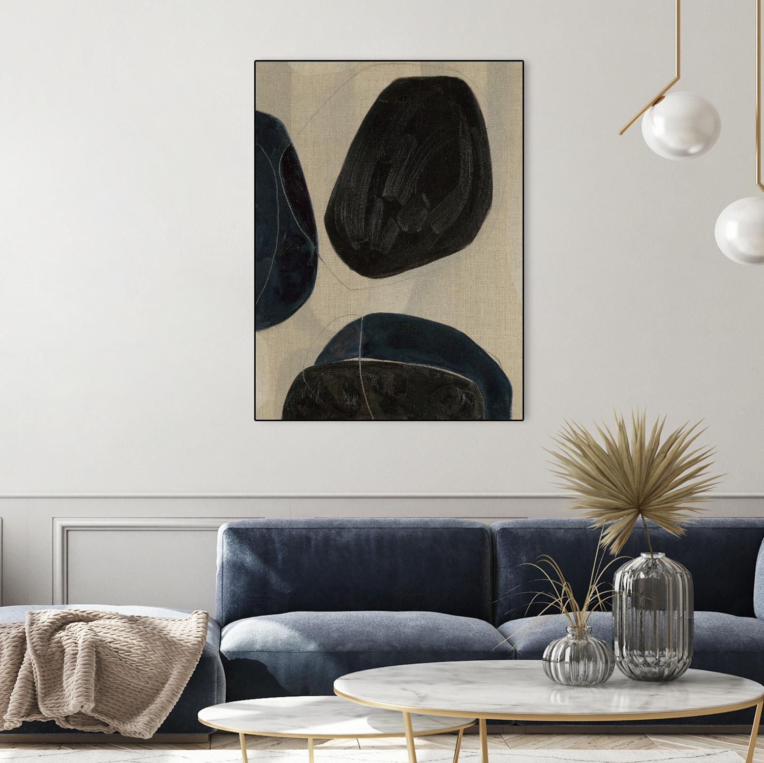 Gravity II by Kippi Leonard on GIANT ART - blacks organic shapes