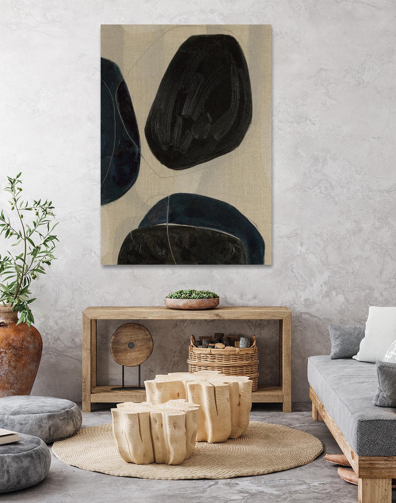 Gravity II by Kippi Leonard on GIANT ART - blacks organic shapes