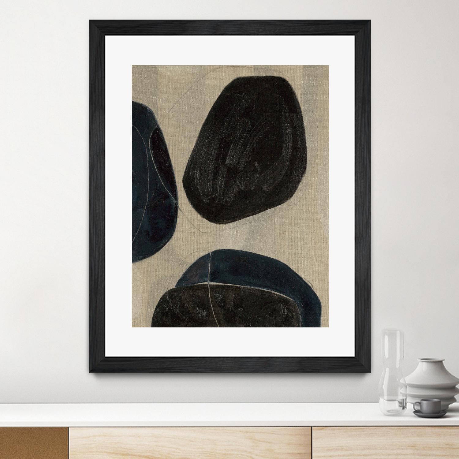 Gravity II by Kippi Leonard on GIANT ART - blacks organic shapes