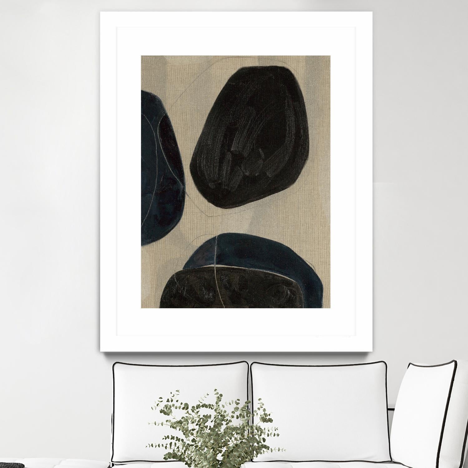 Gravity II by Kippi Leonard on GIANT ART - blacks organic shapes