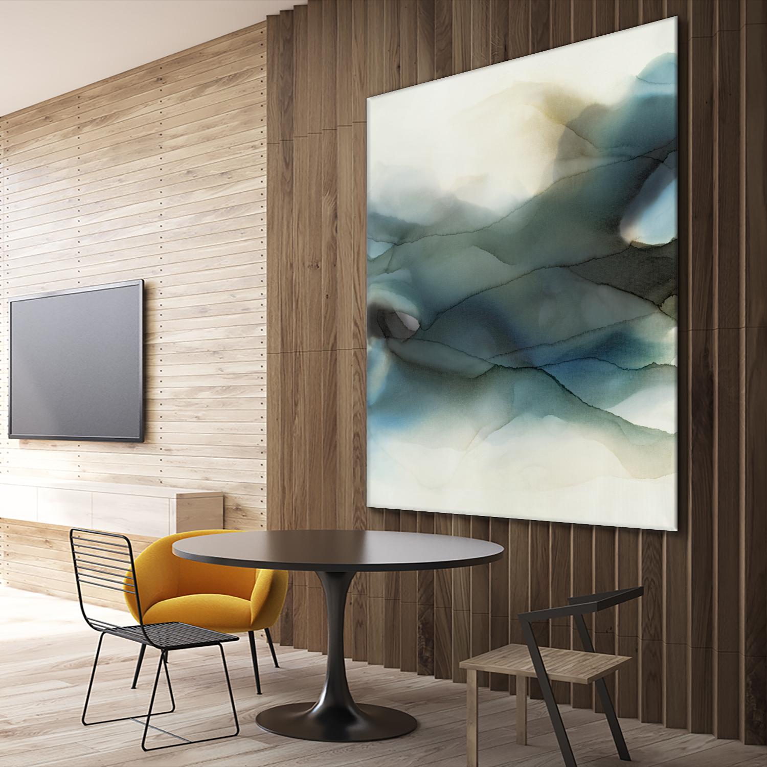 September Desert by Kippi Leonard on GIANT ART - blues fluid abstracts