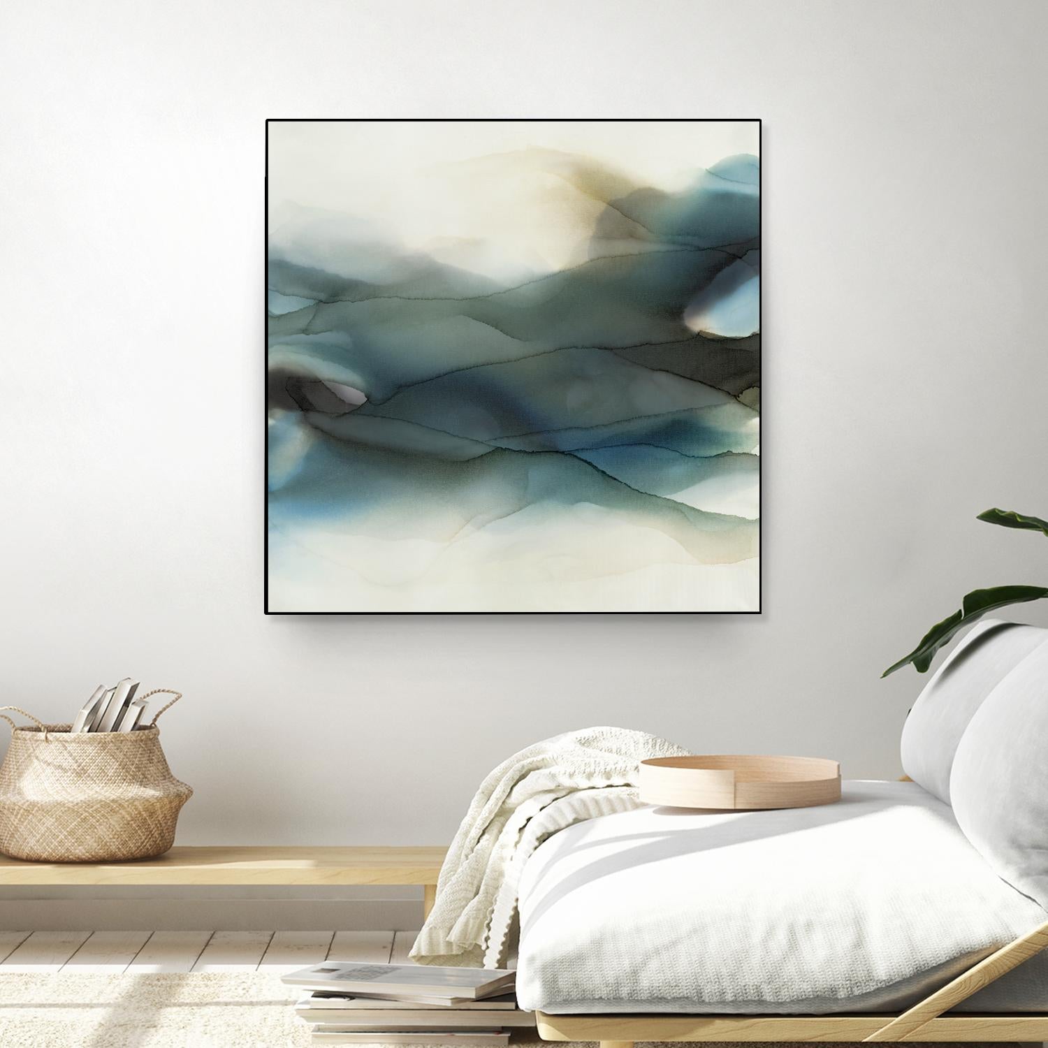 September Desert by Kippi Leonard on GIANT ART - blues fluid abstracts