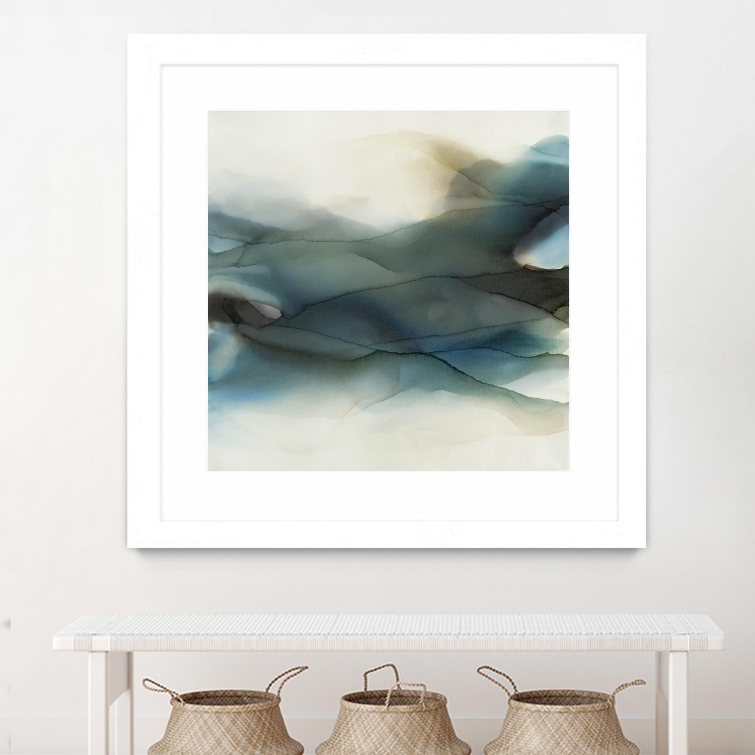 September Desert by Kippi Leonard on GIANT ART - blues fluid abstracts