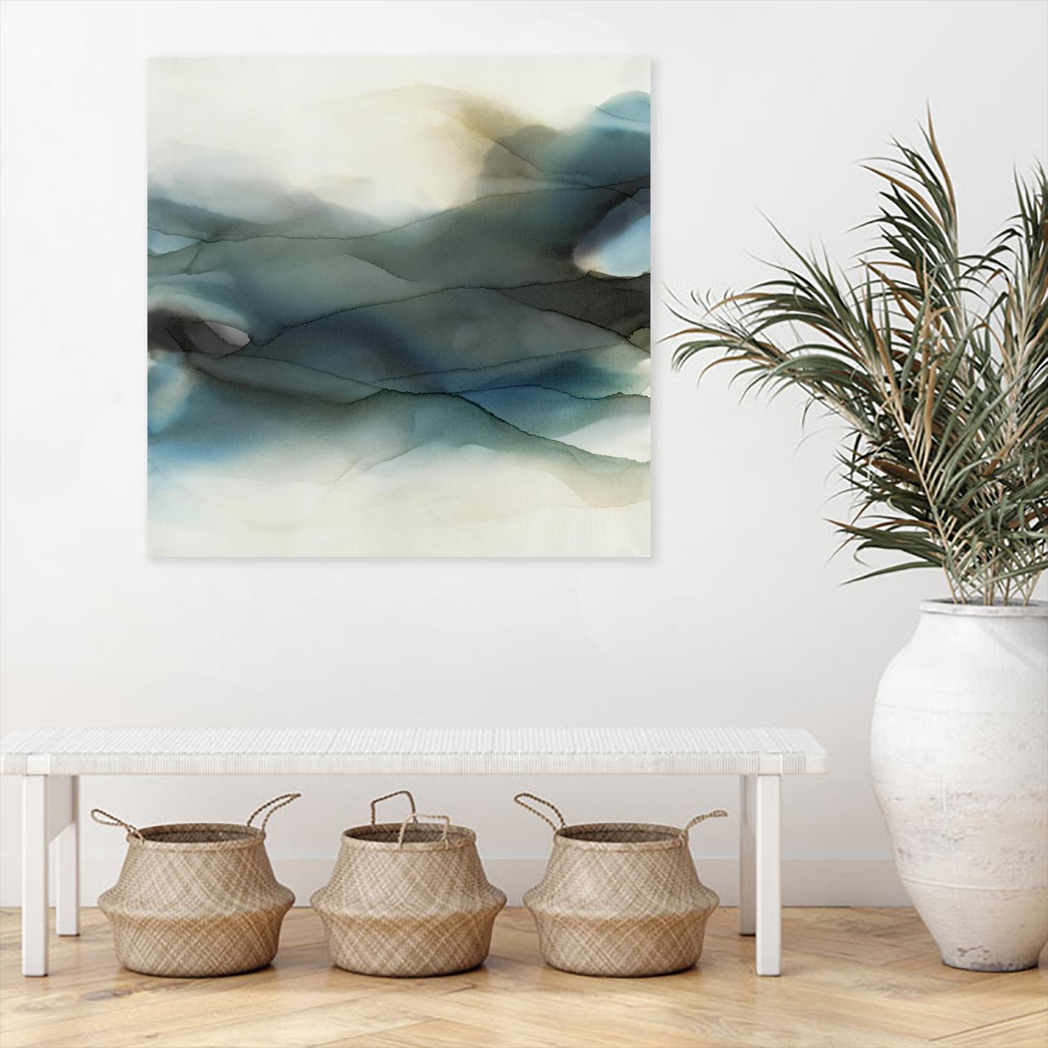 September Desert by Kippi Leonard on GIANT ART - blues fluid abstracts