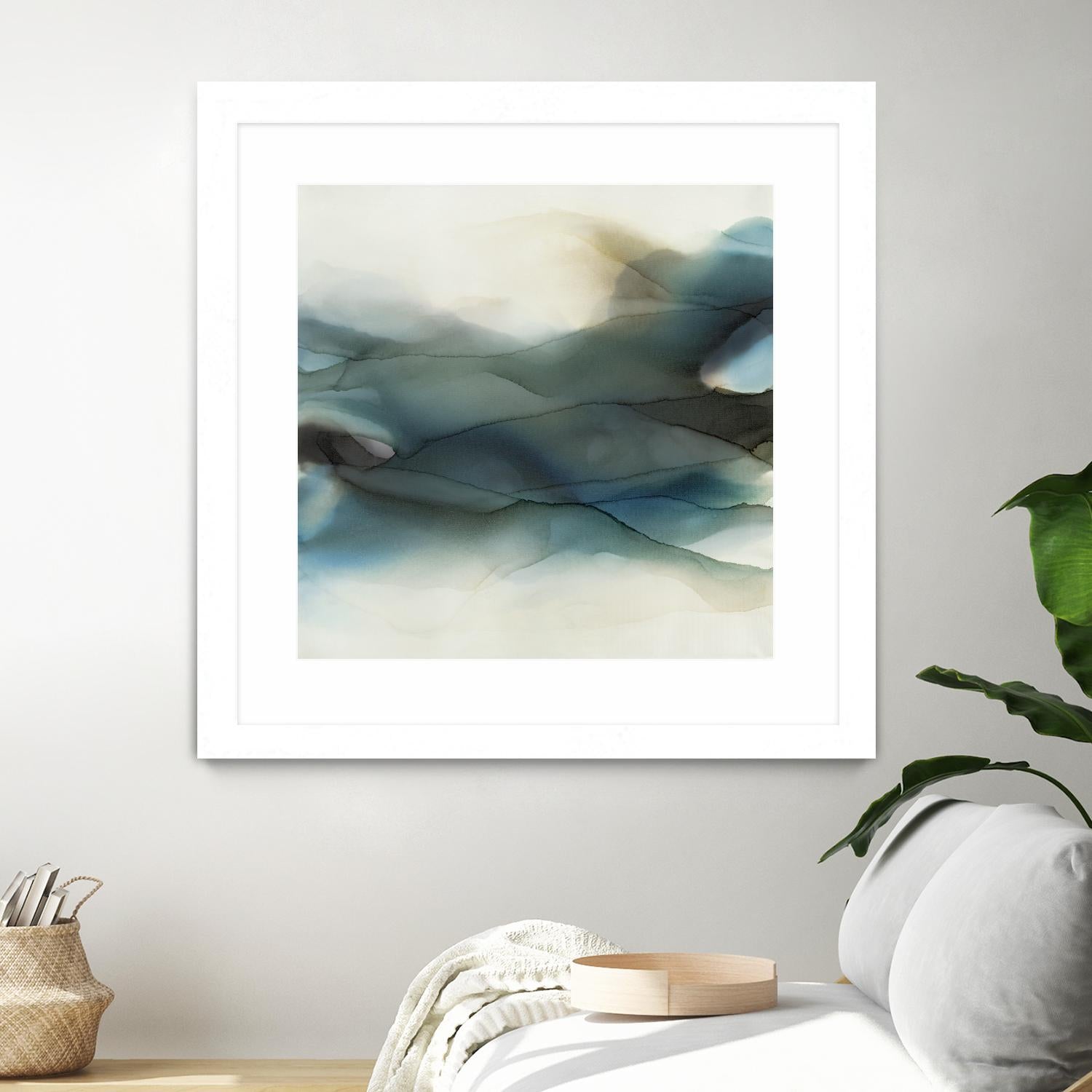 September Desert by Kippi Leonard on GIANT ART - blues fluid abstracts