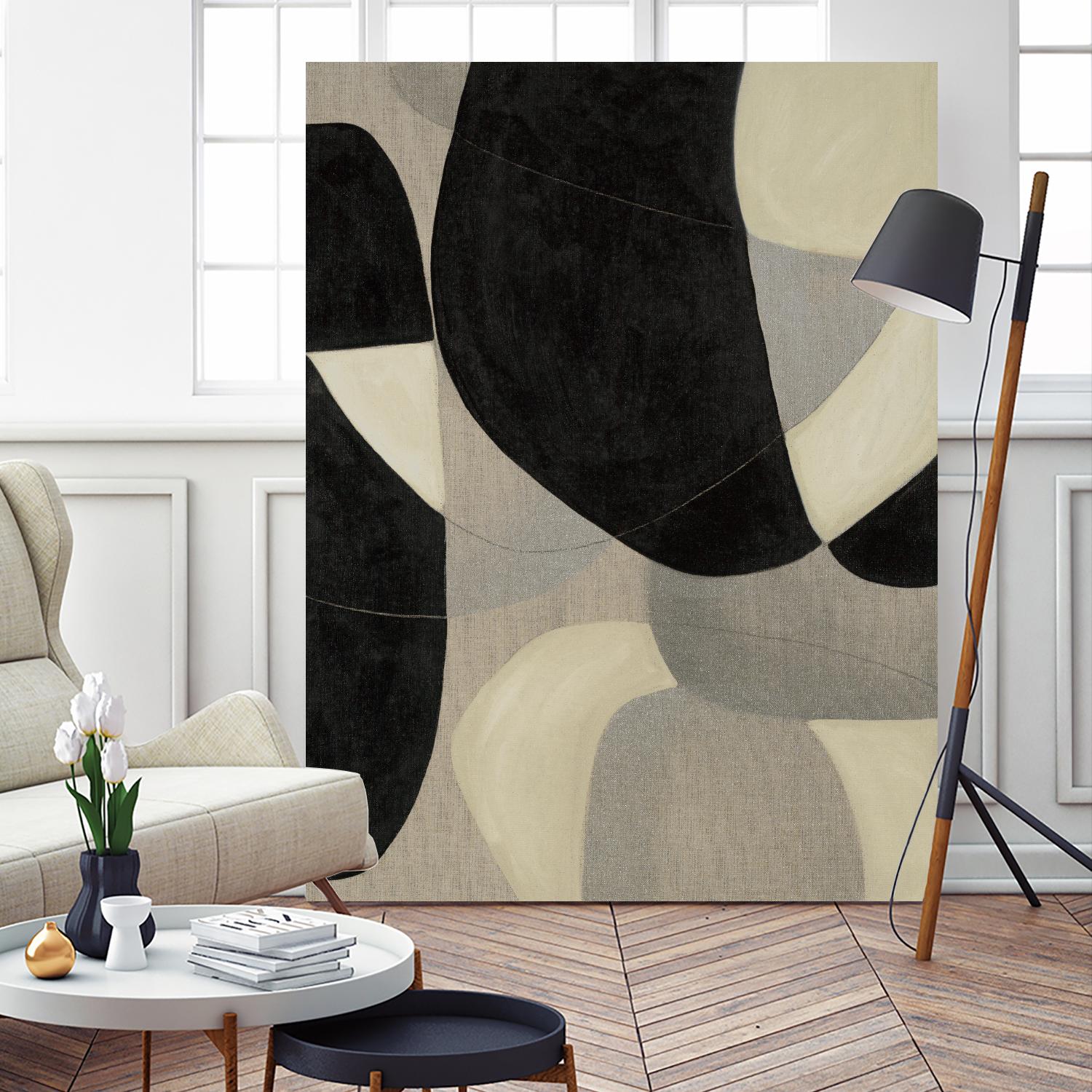 Gravity IV by Kippi Leonard on GIANT ART - blacks organic shapes