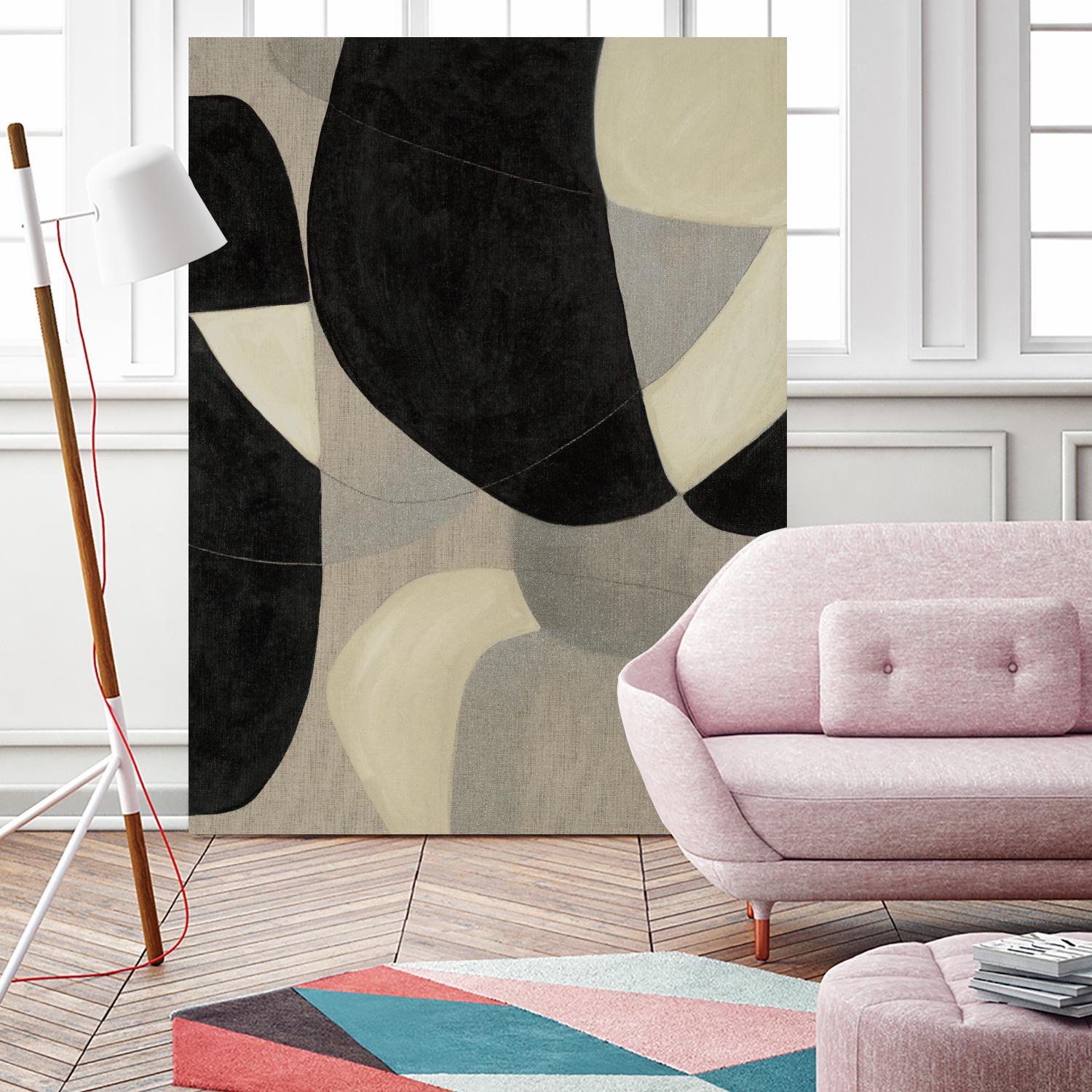 Gravity IV by Kippi Leonard on GIANT ART - blacks organic shapes