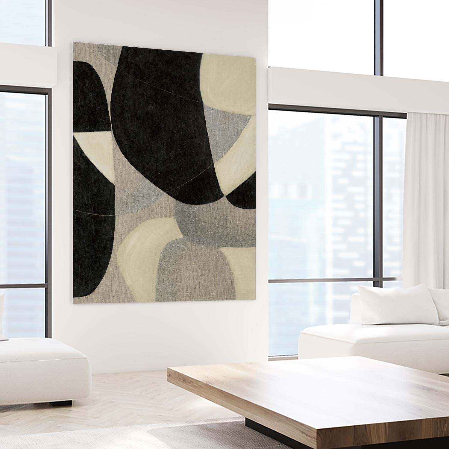 Gravity IV by Kippi Leonard on GIANT ART - blacks organic shapes
