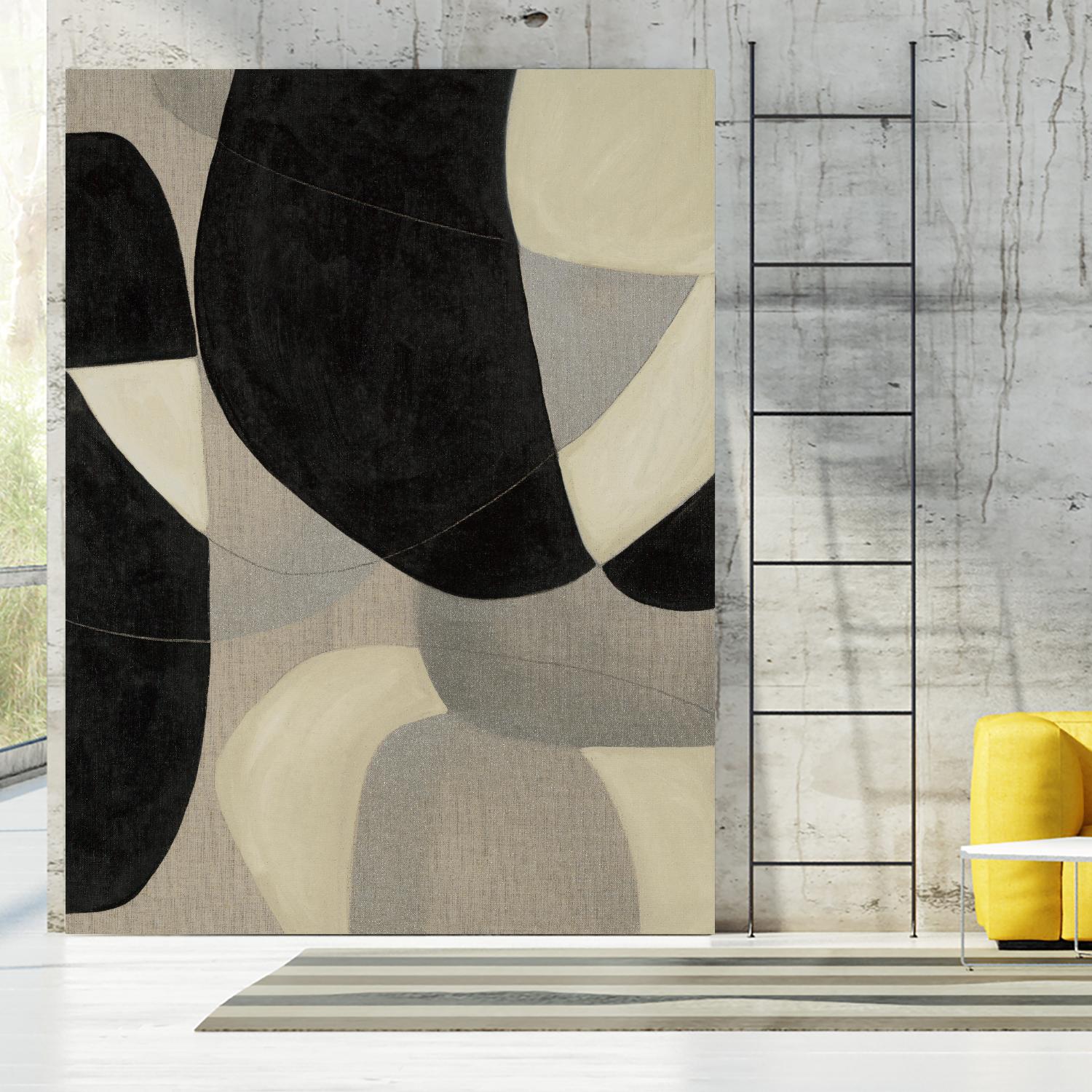 Gravity IV by Kippi Leonard on GIANT ART - blacks organic shapes