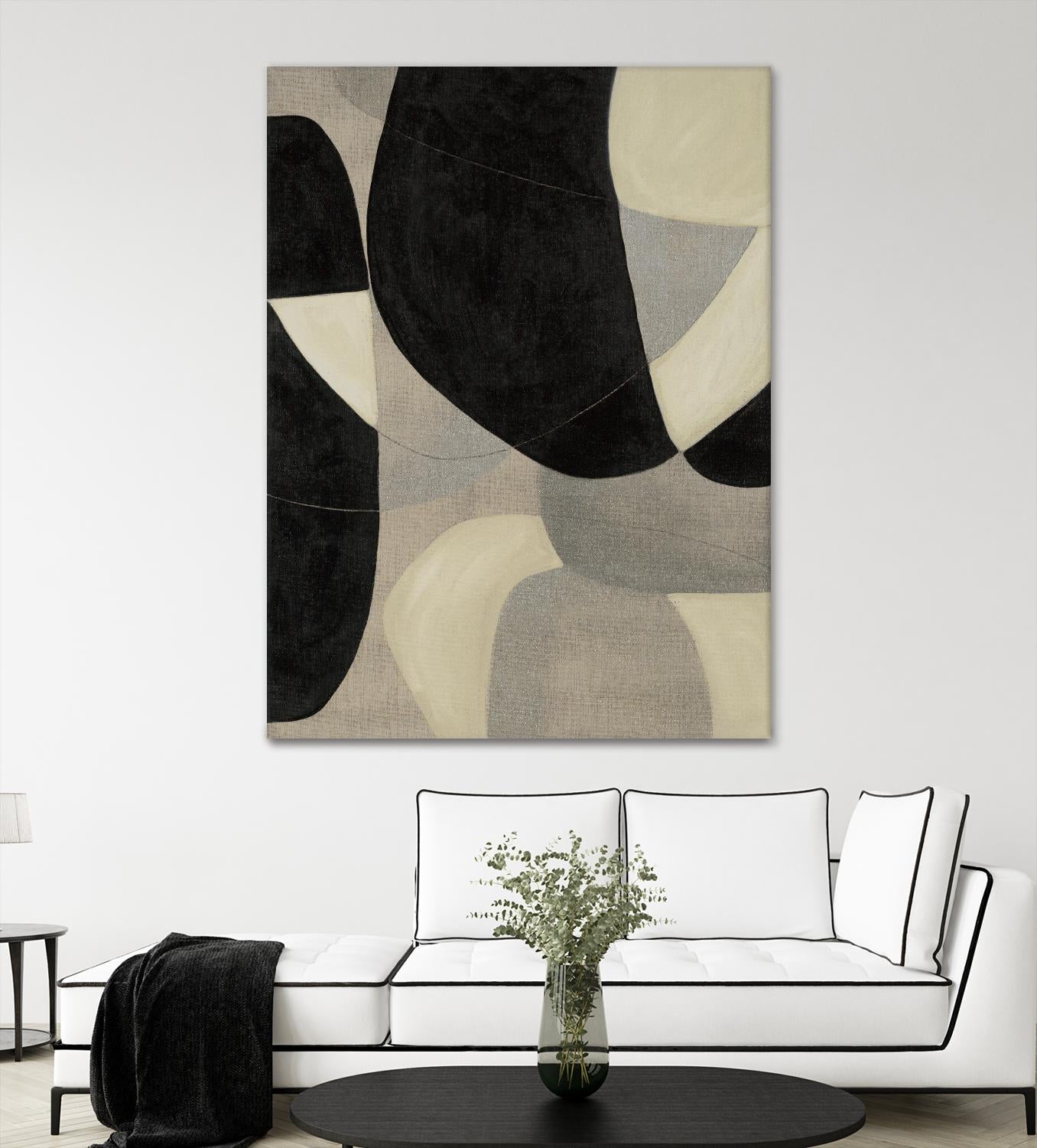 Gravity IV by Kippi Leonard on GIANT ART - blacks organic shapes