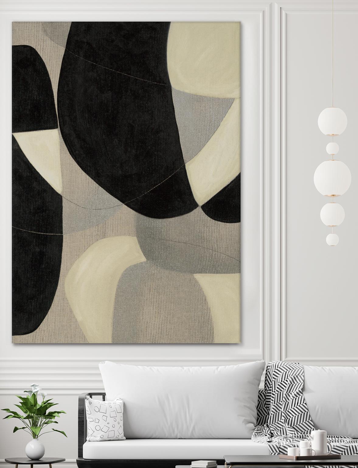 Gravity IV by Kippi Leonard on GIANT ART - blacks organic shapes