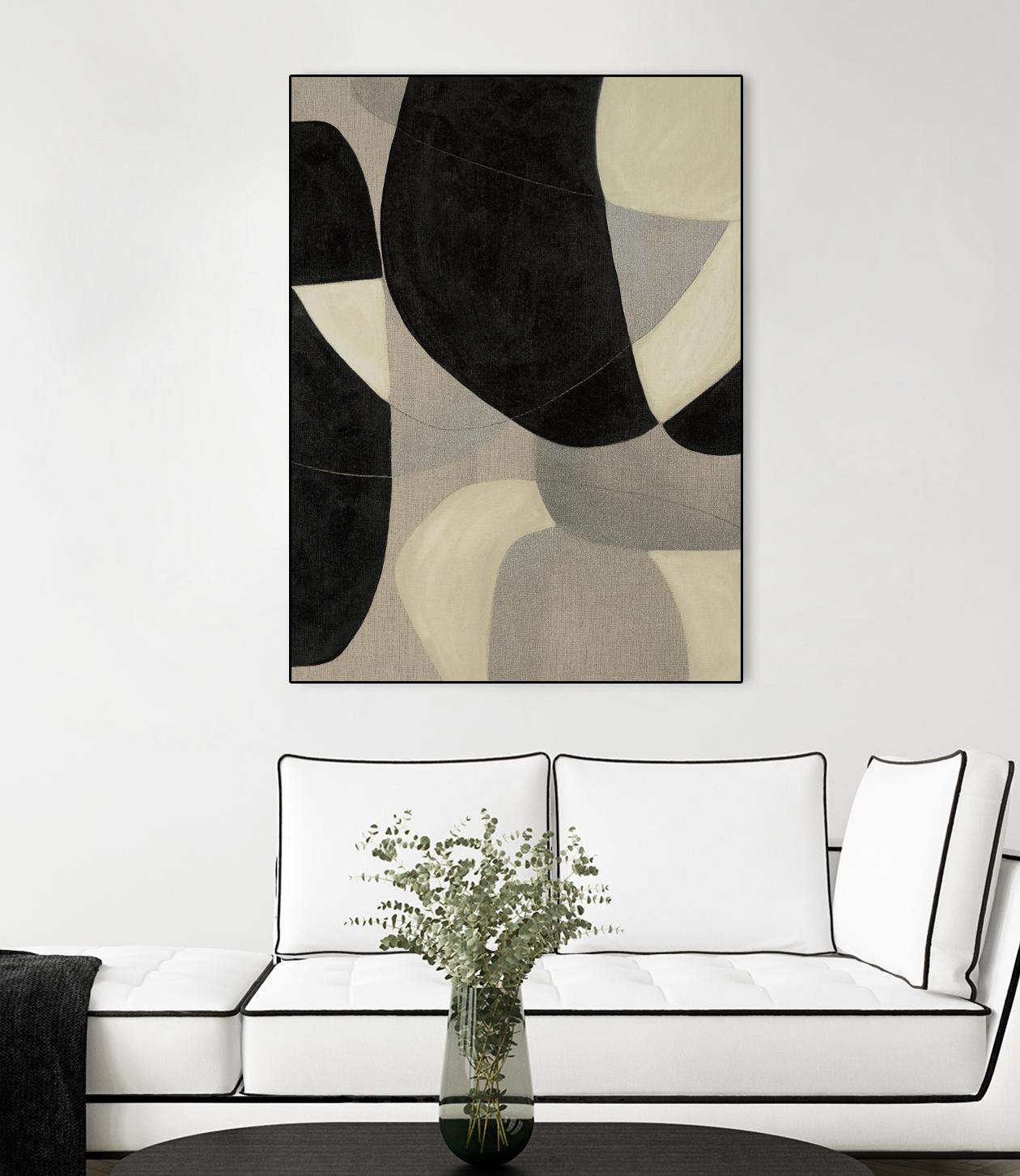 Gravity IV by Kippi Leonard on GIANT ART - blacks organic shapes