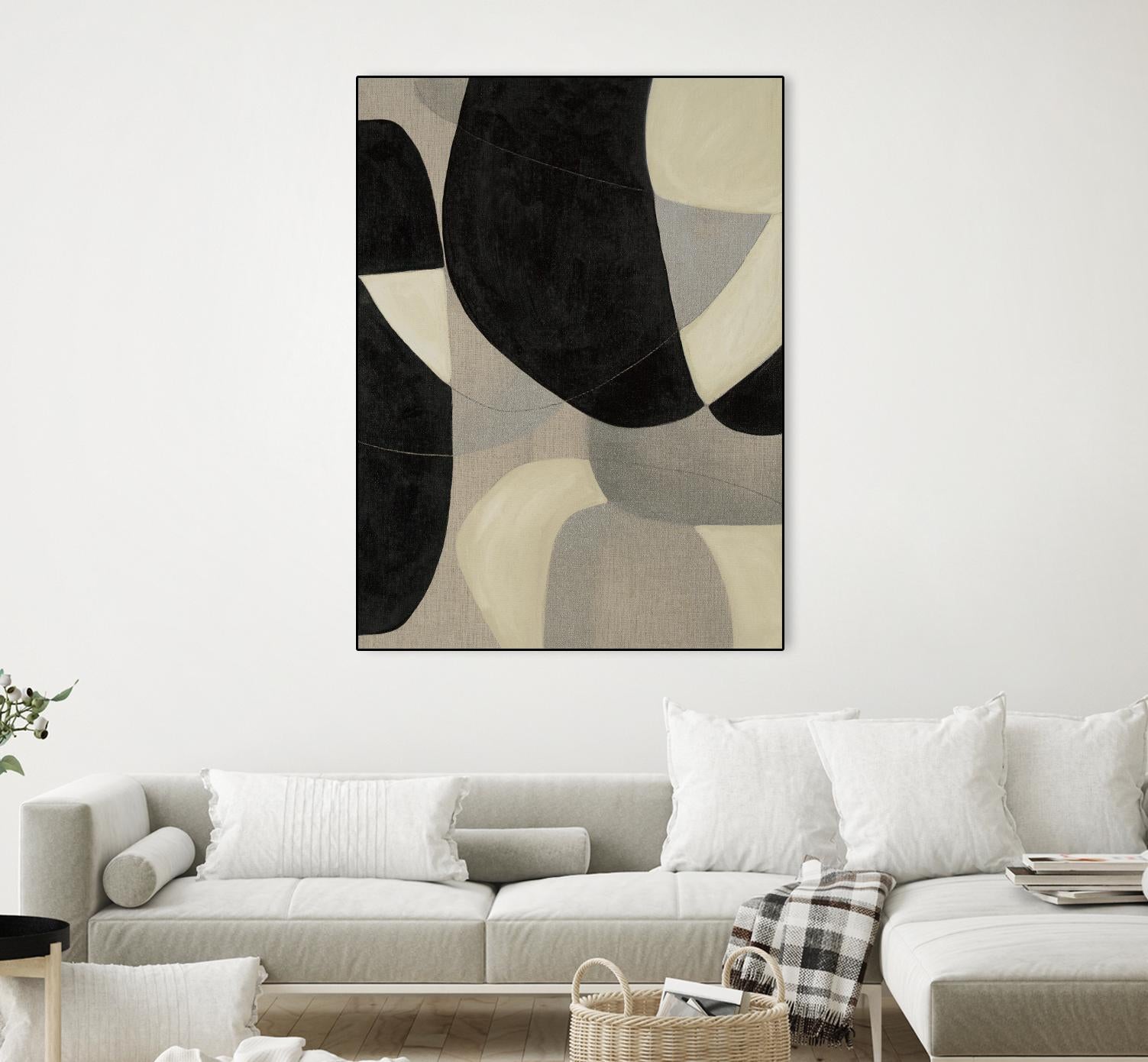 Gravity IV by Kippi Leonard on GIANT ART - blacks organic shapes