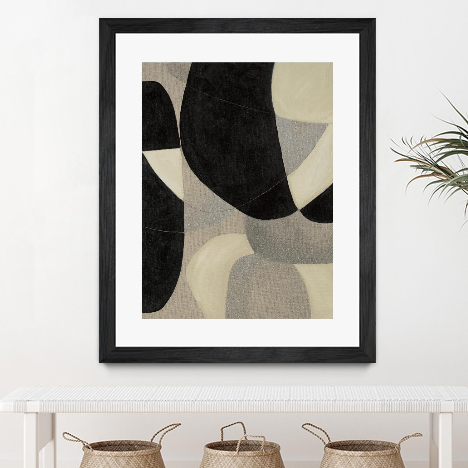 Gravity IV by Kippi Leonard on GIANT ART - blacks organic shapes