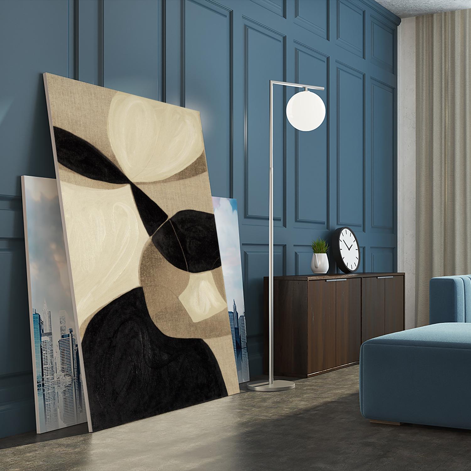 Attraction I by Kippi Leonard on GIANT ART - blacks organic shapes