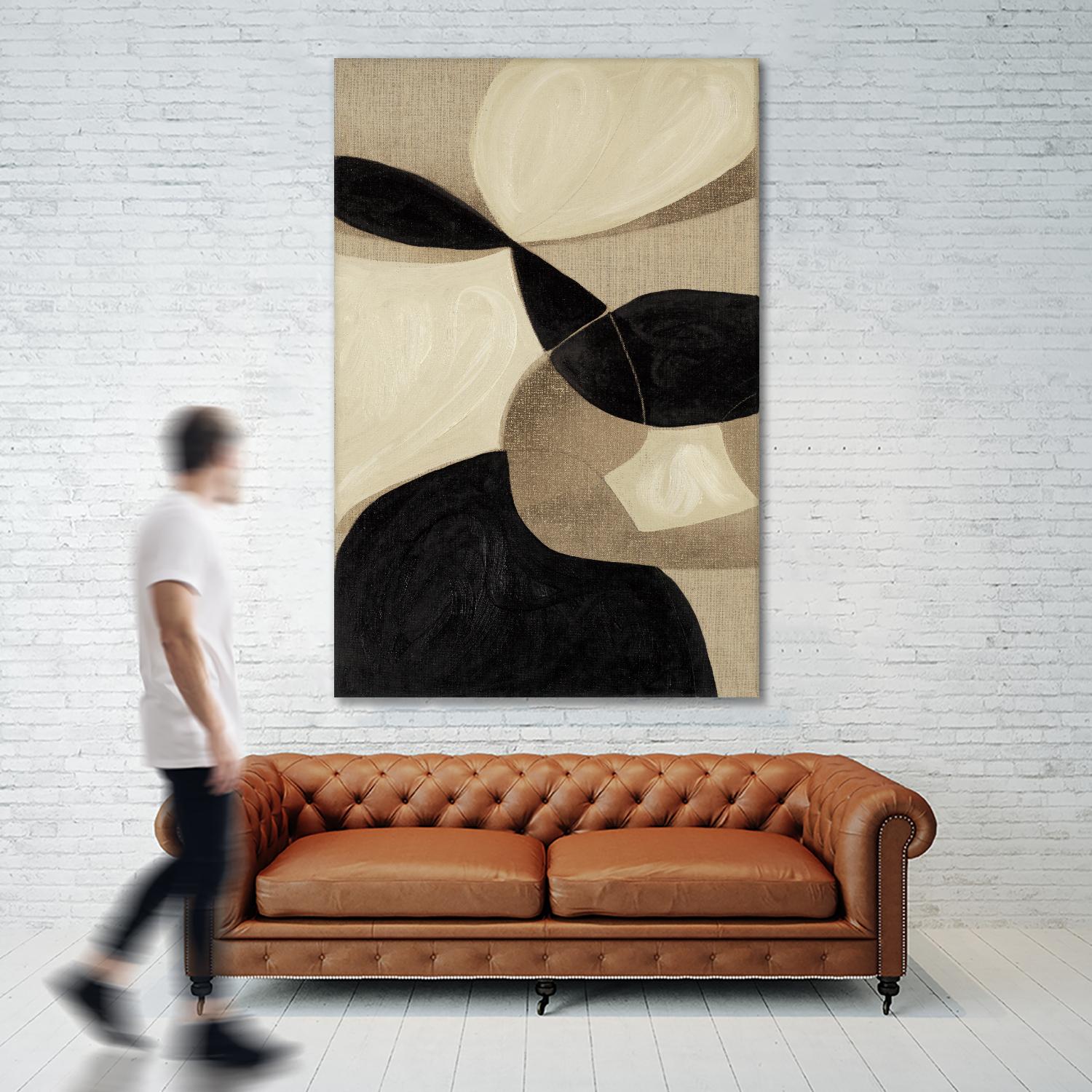 Attraction I by Kippi Leonard on GIANT ART - blacks organic shapes