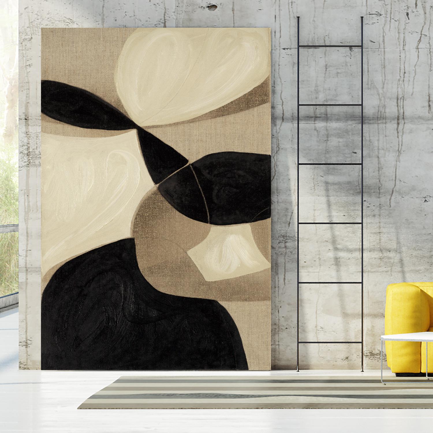 Attraction I by Kippi Leonard on GIANT ART - blacks organic shapes