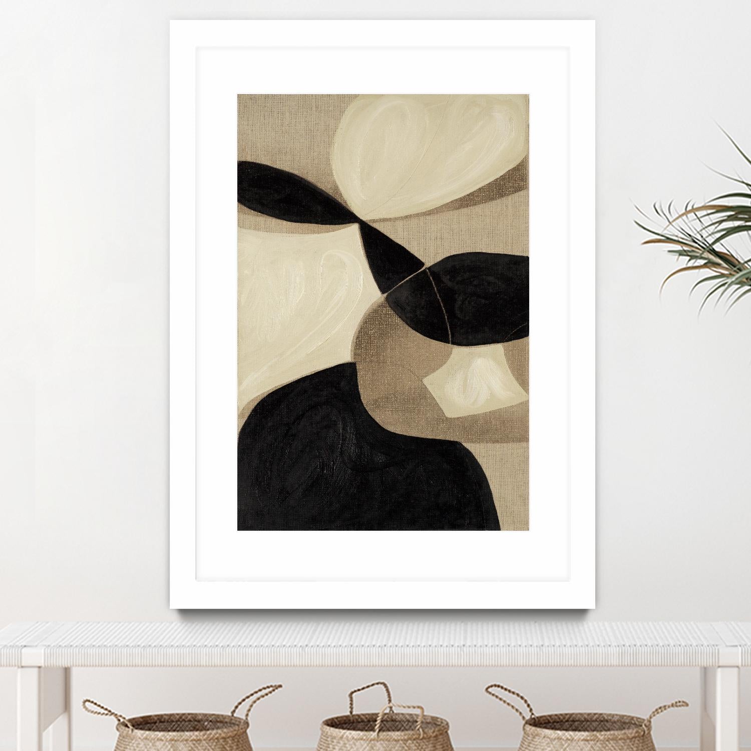 Attraction I by Kippi Leonard on GIANT ART - blacks organic shapes